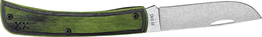 Case XX Crossroads Sod Buster Jr Green / Black Laminate Wood Smooth XR (CA66383)