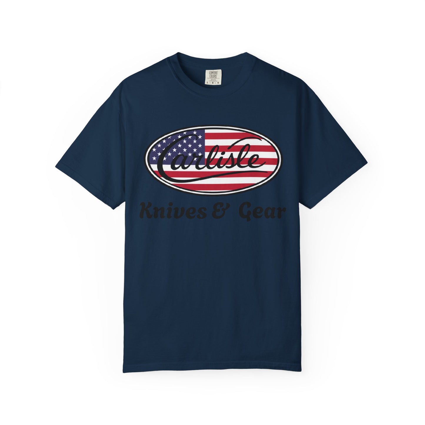 Knife Shop T-Shirt — Carlisle Knives & Gear American Flag Logo
