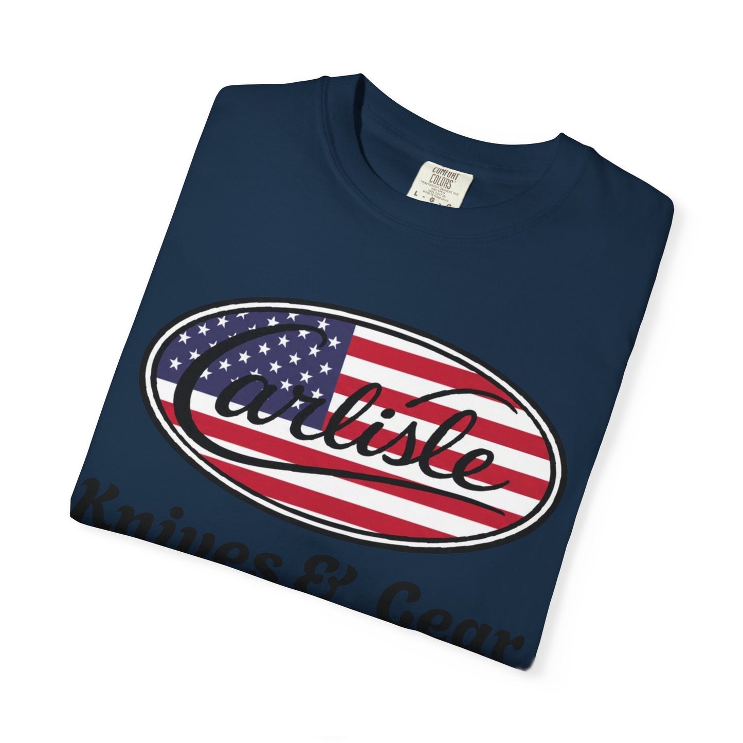 Knife Shop T-Shirt — Carlisle Knives & Gear American Flag Logo