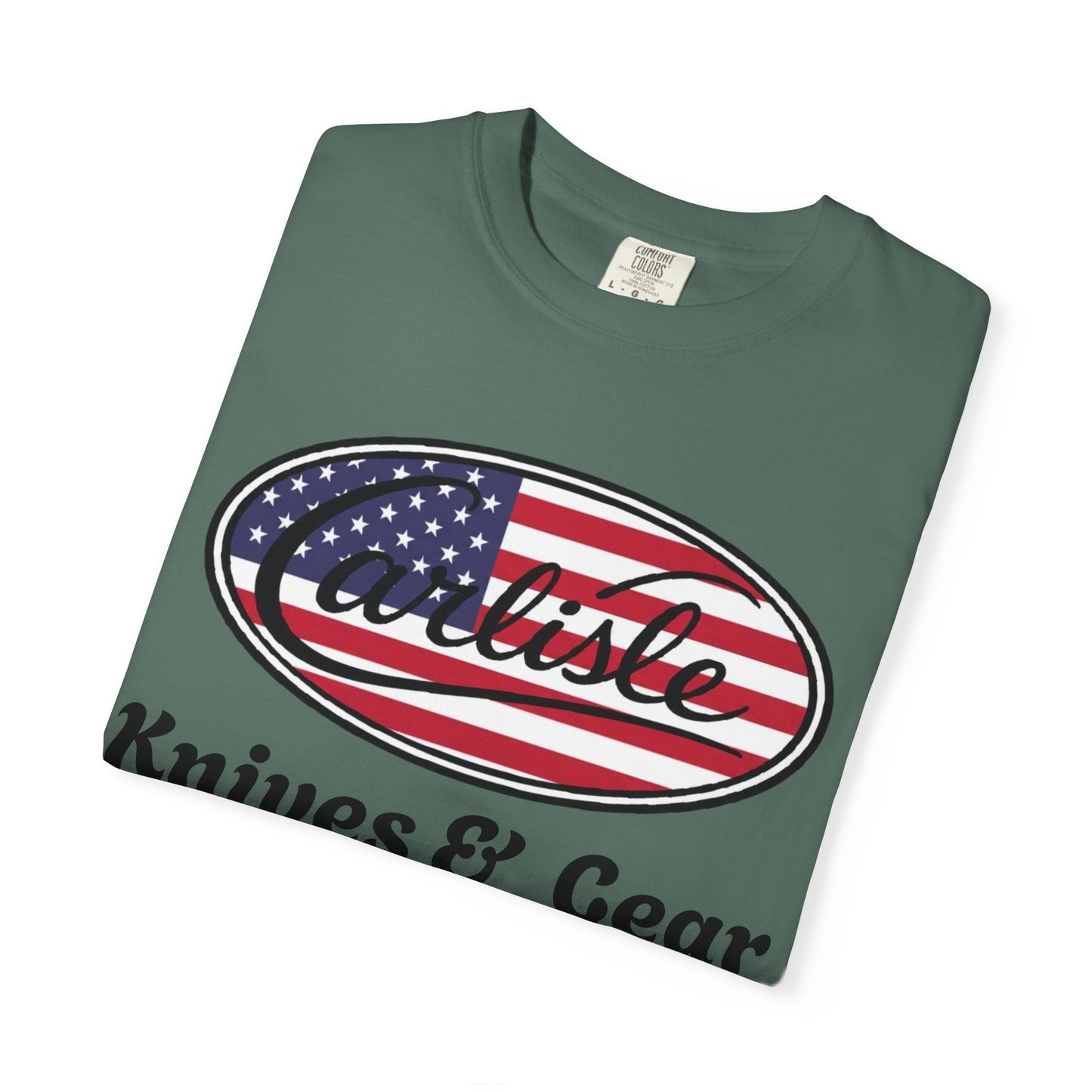 Knife Shop T-Shirt — Carlisle Knives & Gear American Flag Logo