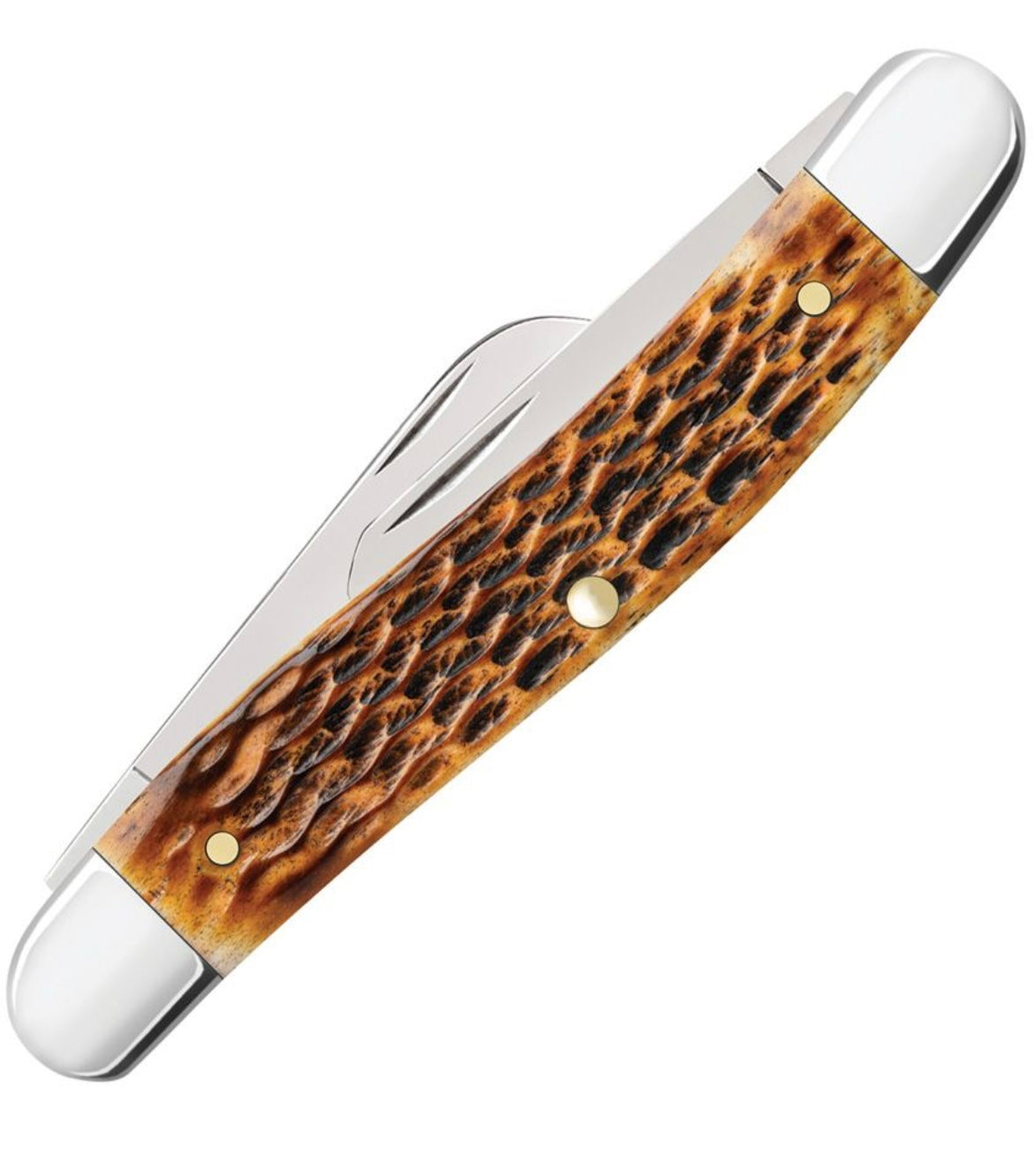 Case 6318 Pattern Burnt Amber Bone Medium Stockman