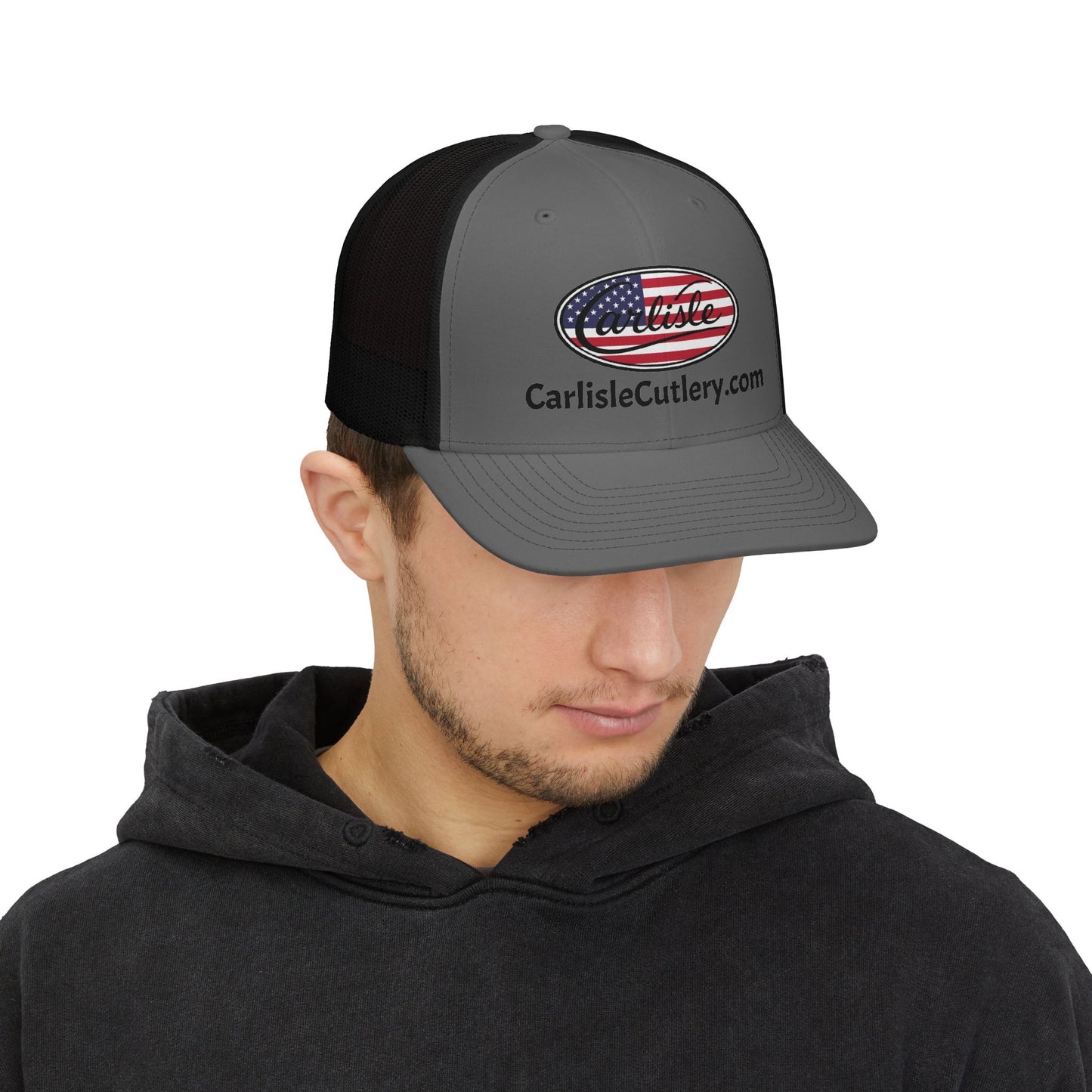 Patriotic CarlisleCutlery.com Snapback Trucker Cap