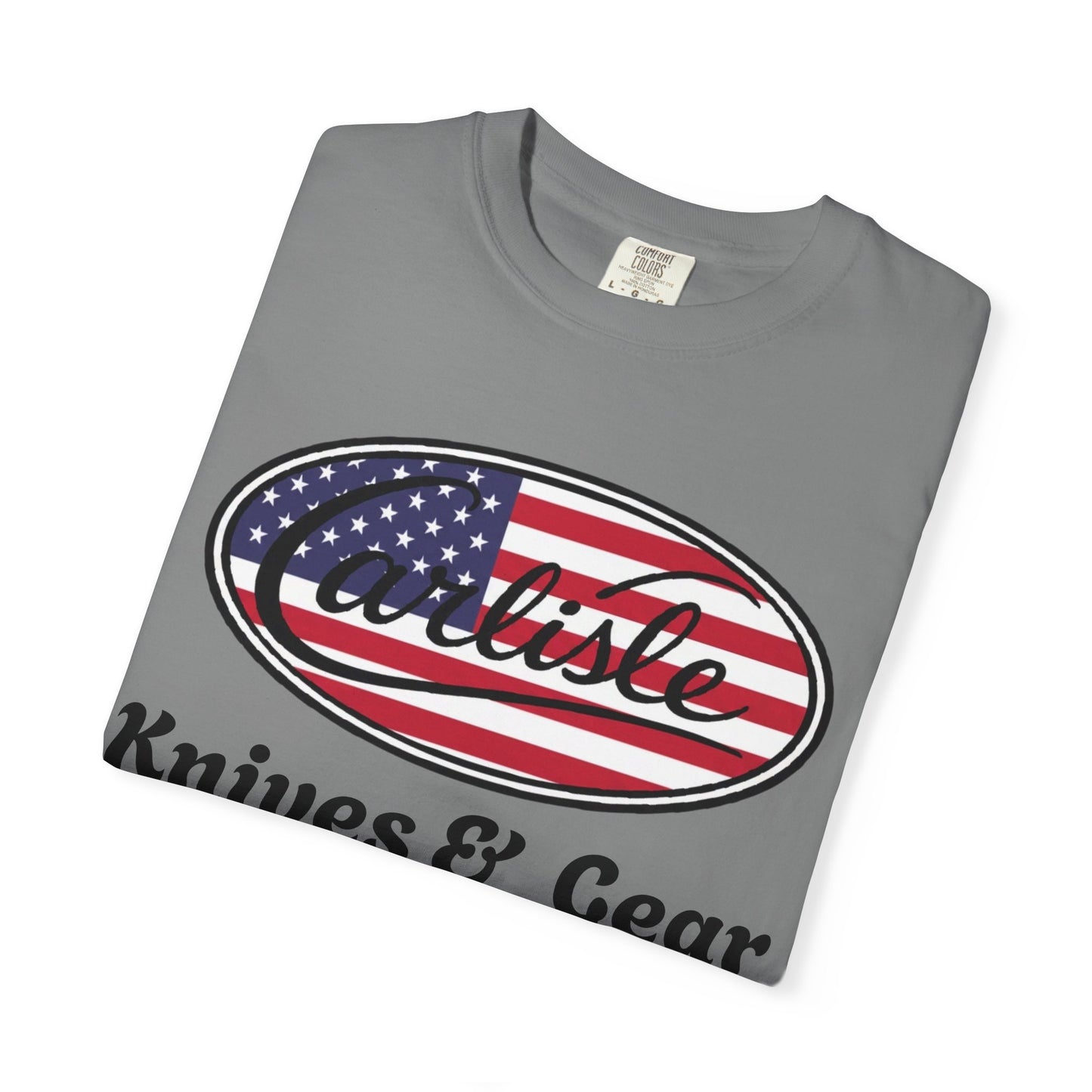 Knife Shop T-Shirt — Carlisle Knives & Gear American Flag Logo