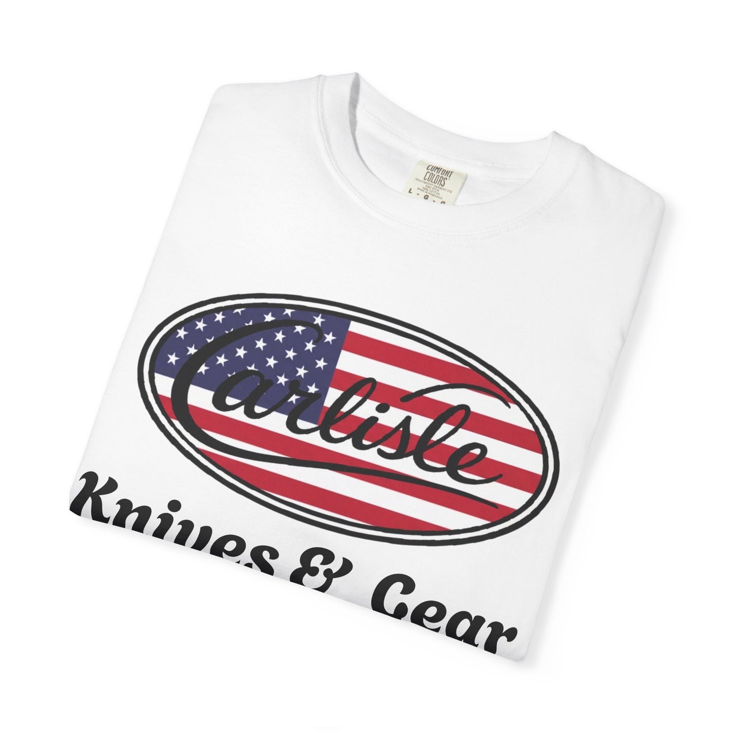 Knife Shop T-Shirt — Carlisle Knives & Gear American Flag Logo