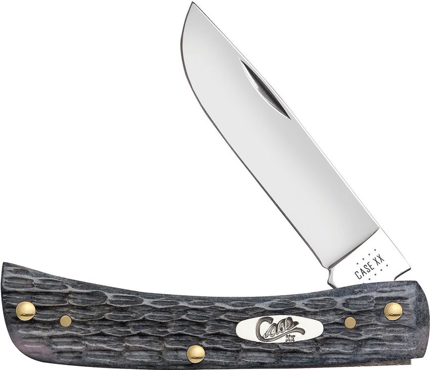 Case Sod Buster Jr. Pocket Worn Gray Crandall Jig Bone Carbon Steel Blade(6137 pattern) CA58412