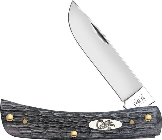 Case Sod Buster Jr. Pocket Worn Gray Crandall Jig Bone Carbon Steel Blade(6137 pattern) CA58412