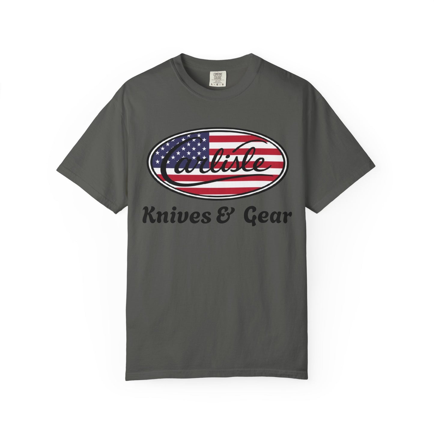 Knife Shop T-Shirt — Carlisle Knives & Gear American Flag Logo