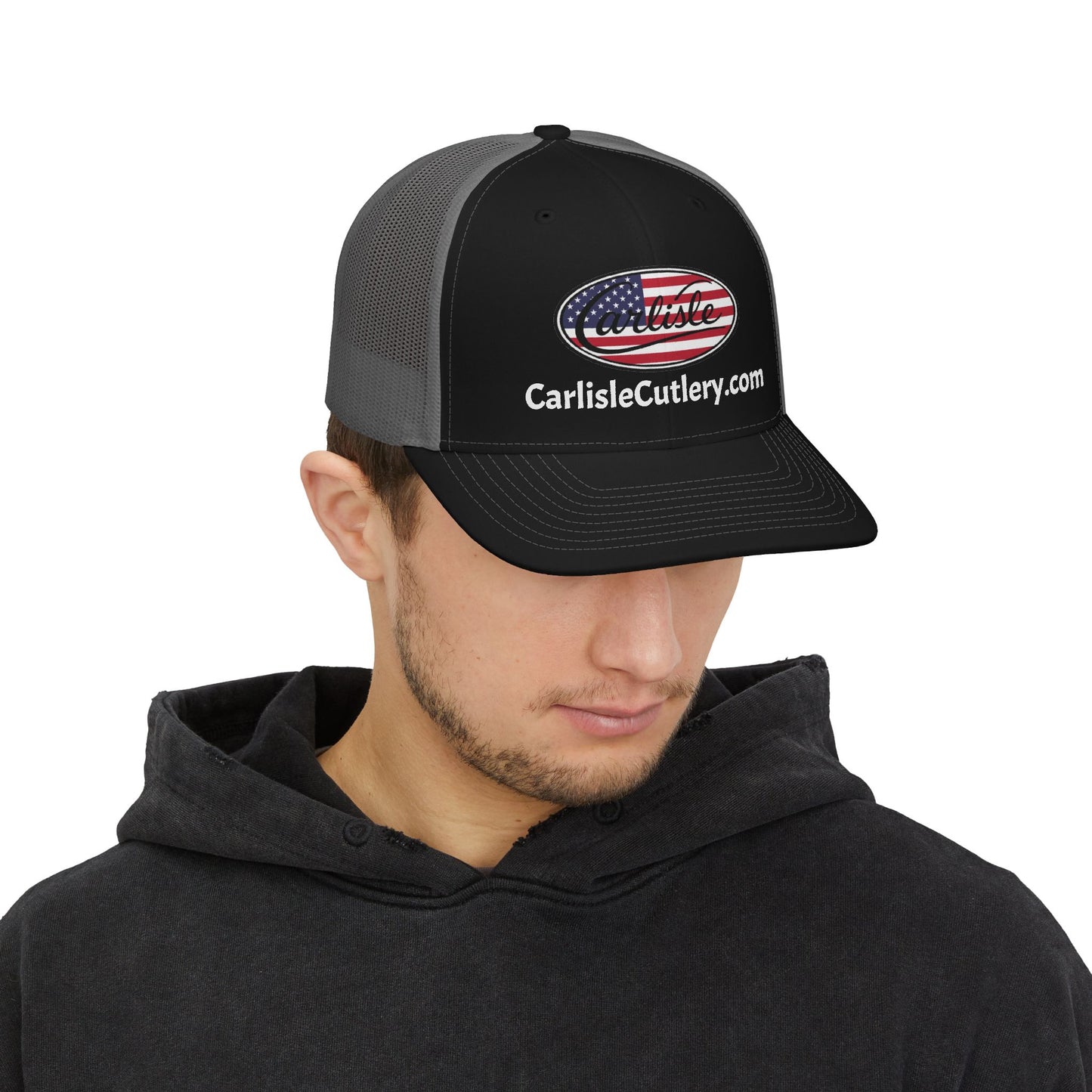 Patriotic CarlisleCutlery.com Snapback Trucker Cap
