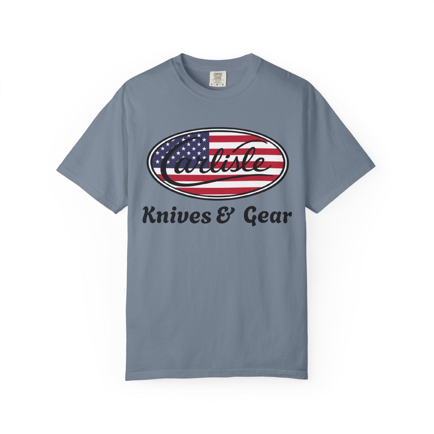Knife Shop T-Shirt — Carlisle Knives & Gear American Flag Logo