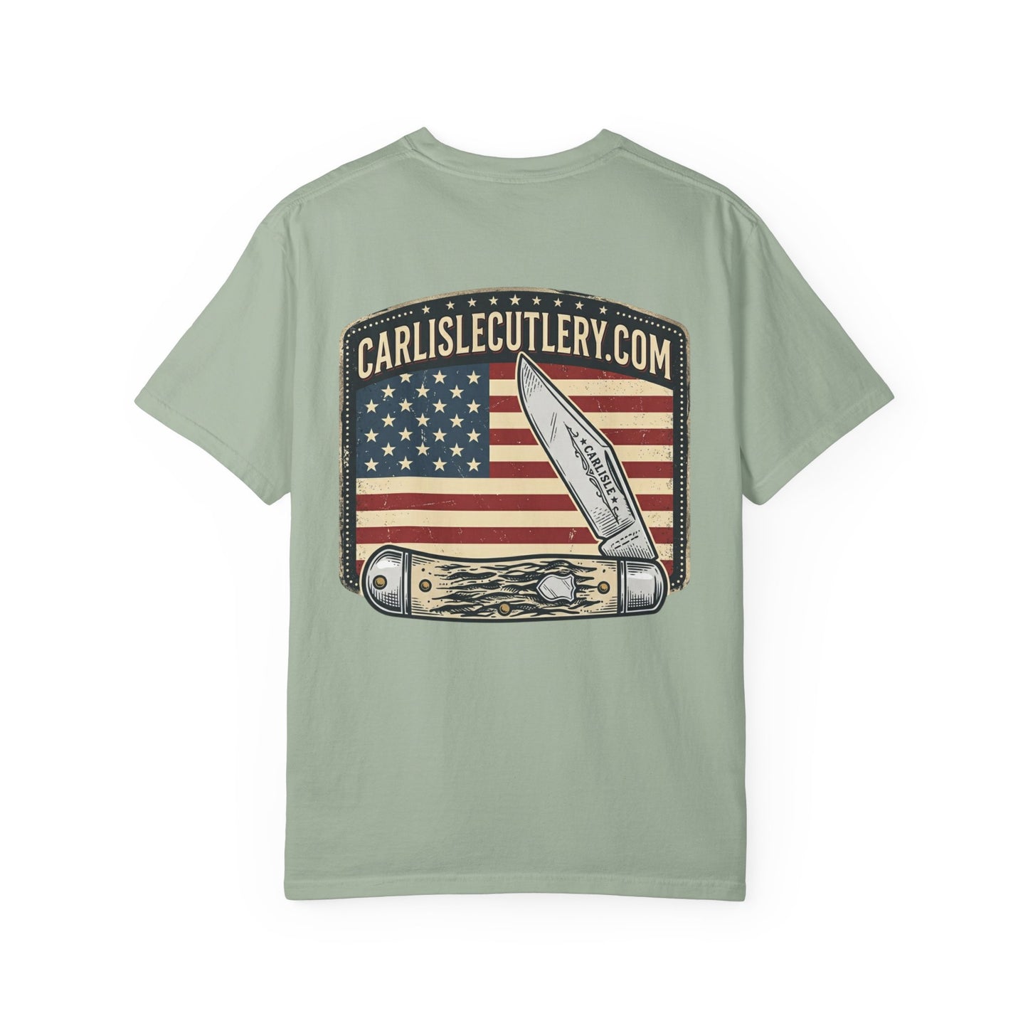 Knife Shop T-Shirt — Carlisle Knives & Gear American Flag Logo