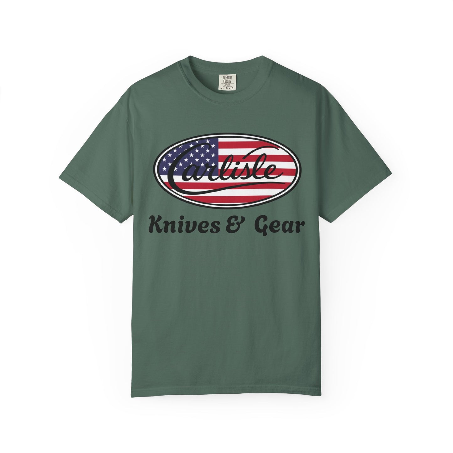 Knife Shop T-Shirt — Carlisle Knives & Gear American Flag Logo