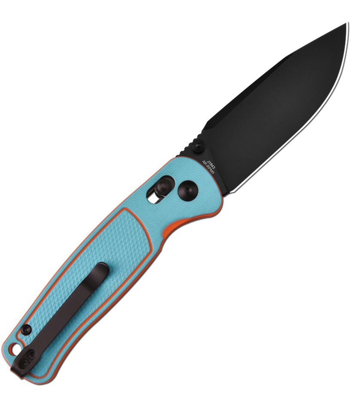 CJRB Shale Crossbar Lock Blue and Orange G10 (J1943BBO)