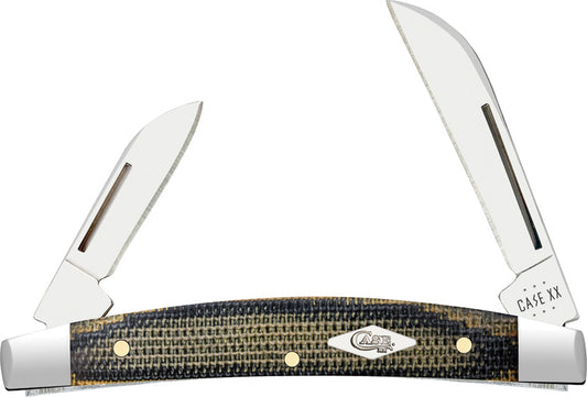 Case xx Black / Green / Natrual Canvas Micarta Small Congress 2023 (CA23477)