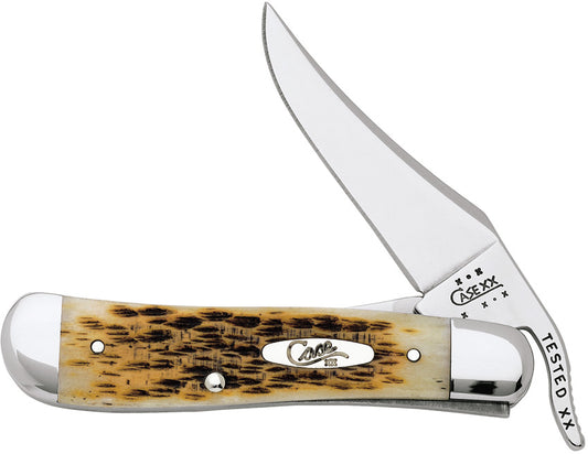 Case xx Amber Bone Peach Seed Jig RussLock (CA260)