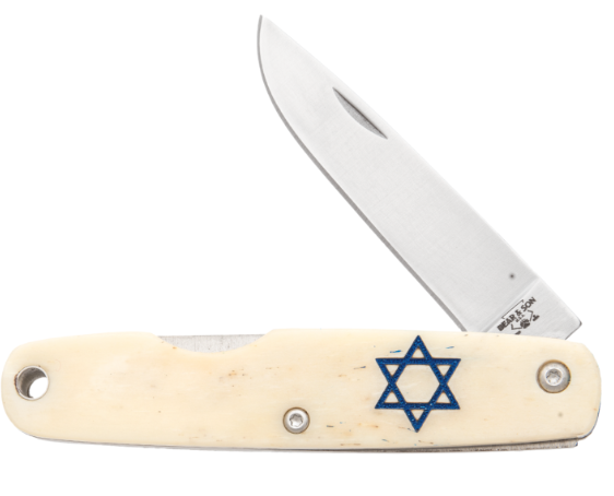 Bear & Son White Smooth Bone 3 1/2" Executive Slip Joint Israel (WSB791)