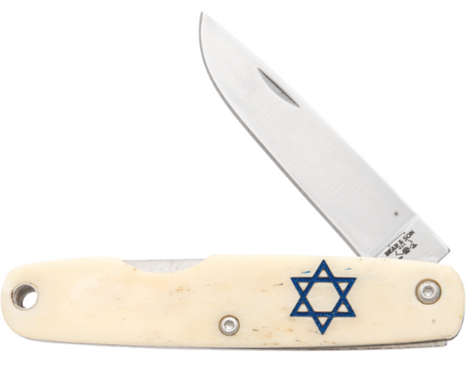 Bear & Son White Smooth Bone 3 1/2" Executive Slip Joint Israel (WSB791)
