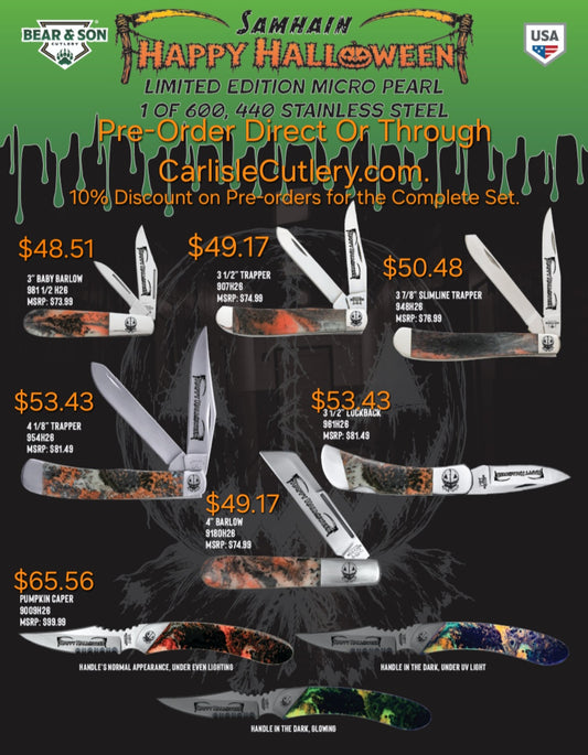 PRE-ORDER!!  Bear & Son Halloween 2026 Seven Knife Complete Set