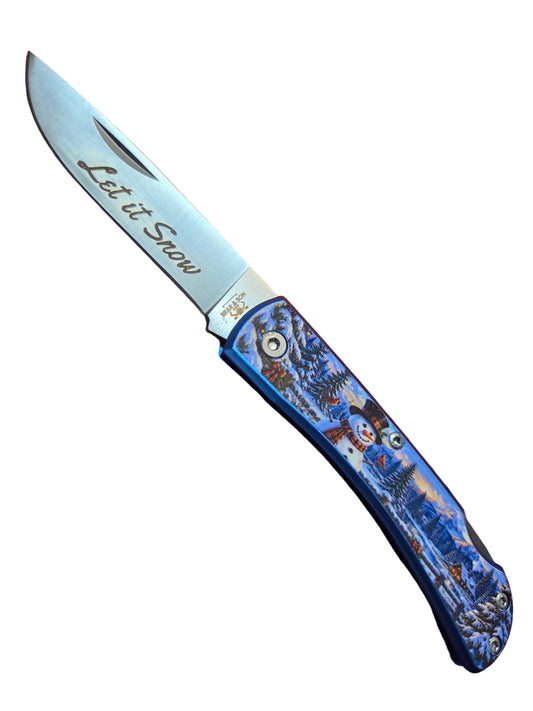Bear & Son Christmas "Let It Snow" Small Farmhand Lockback